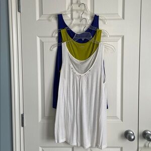 LOFT Women's Tank Tops - White, Blue, Lime